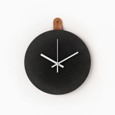 Black & Leather | Reloj de pared
