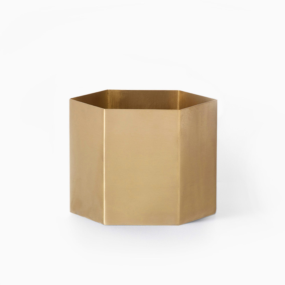 HA-017 | Hexagon Pot-Brass-Extralarge1