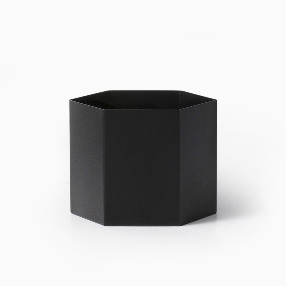 HA-019 | Hexagon Pot-Black-Extralarge1